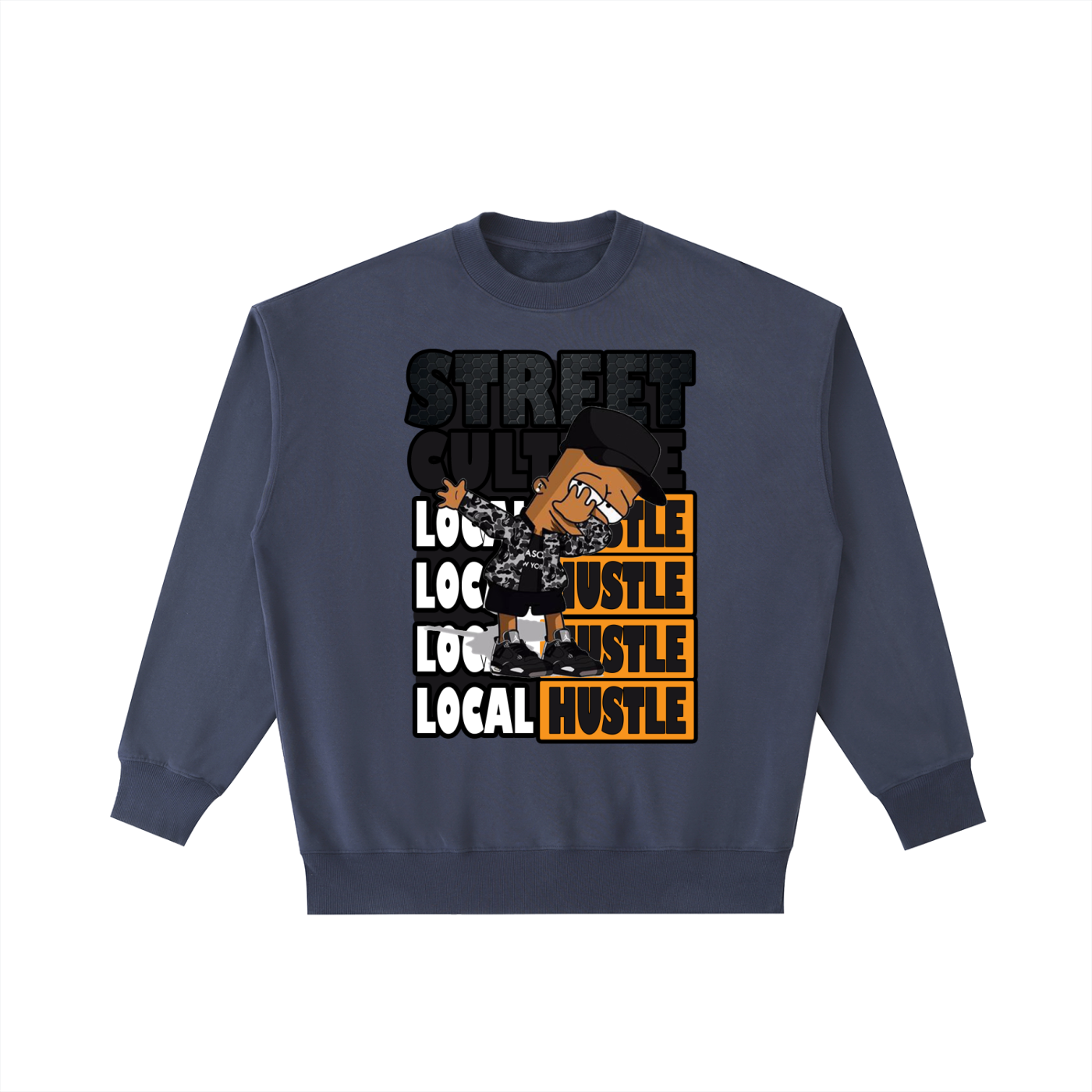 Local Hustle - Vintage Washed Heavyweight Crewneck Sweatshirt