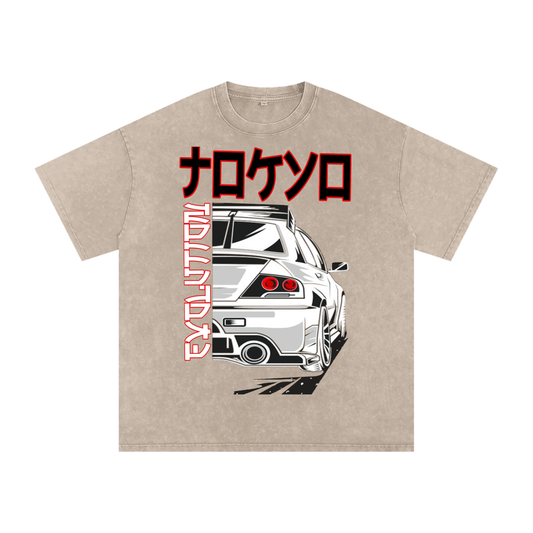 Tokyo - Snow Washed Oversized Cotton T-Shirt