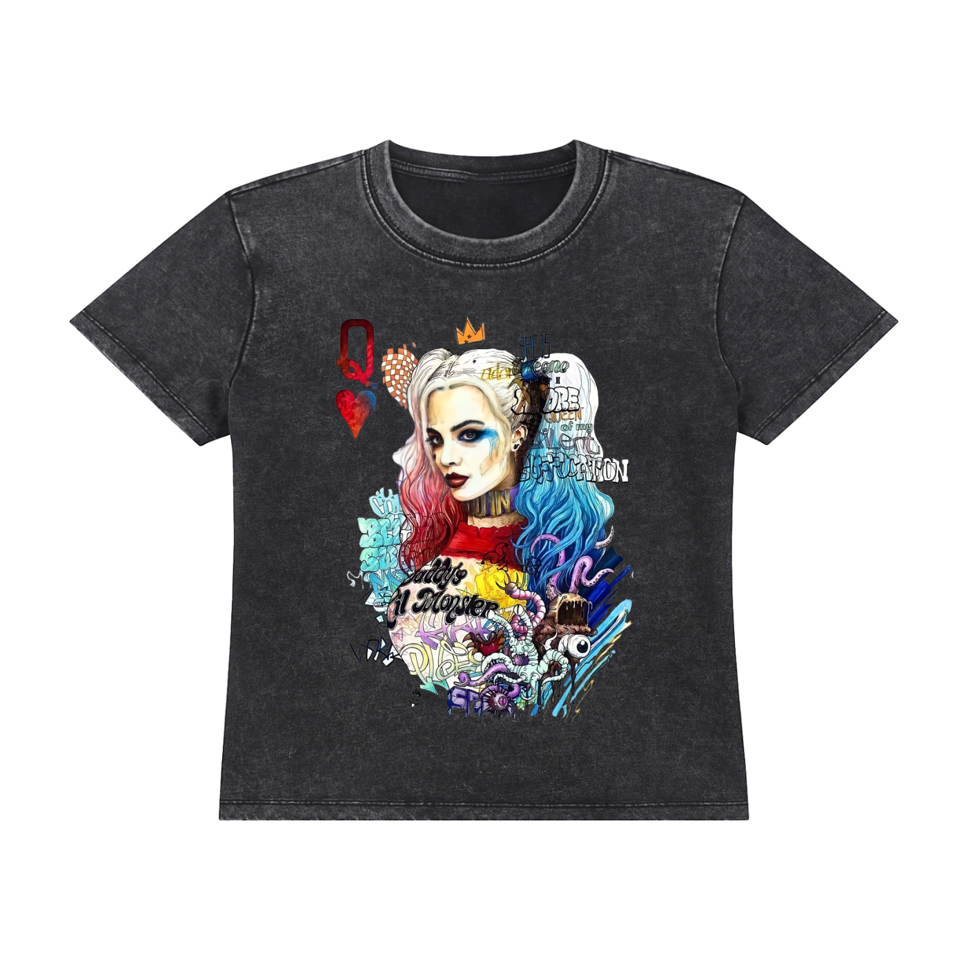 Chaos Queen - Vintage Wash Drop Shoulder T-shirt