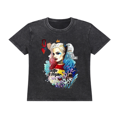 Chaos Queen - Vintage Wash Drop Shoulder T-shirt