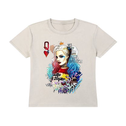 Chaos Queen - Vintage Wash Drop Shoulder T-shirt