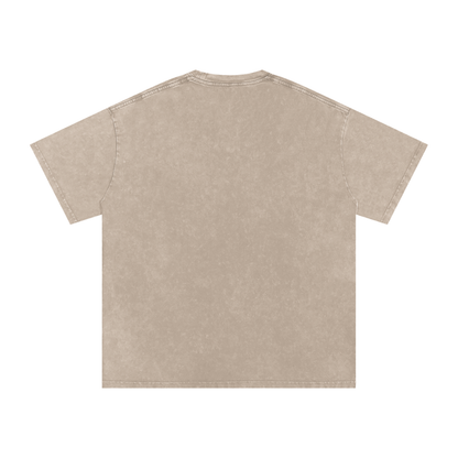 Local Hustle - Snow Washed Oversized Cotton T-Shirt