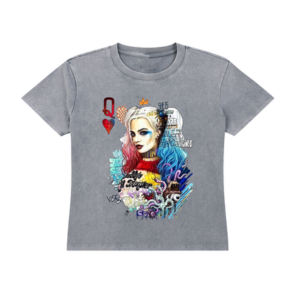 Chaos Queen - Vintage Wash Drop Shoulder T-shirt