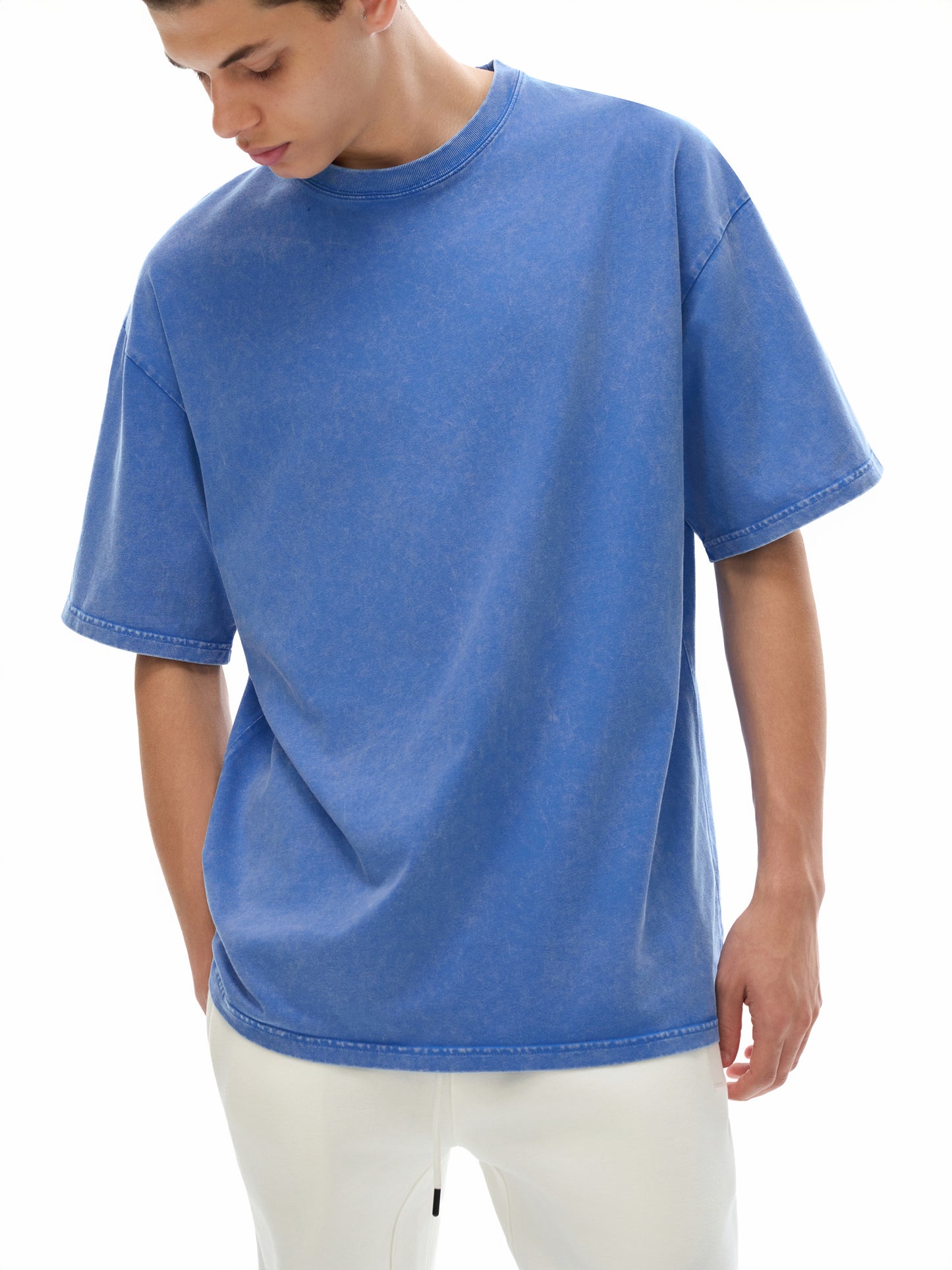 Local Hustle - Snow Washed Oversized Cotton T-Shirt
